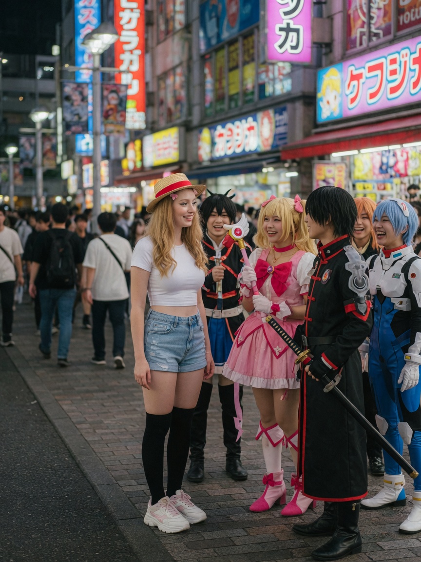 Fans together in Akihabara