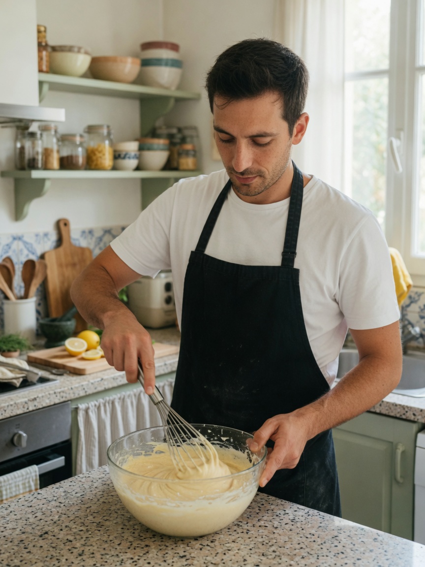 Whisking cake batter
