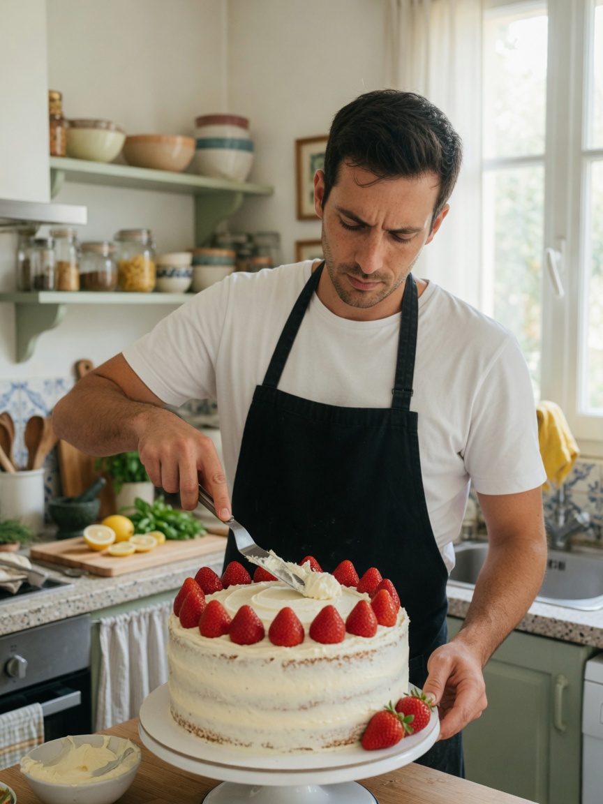 Frosting the cake