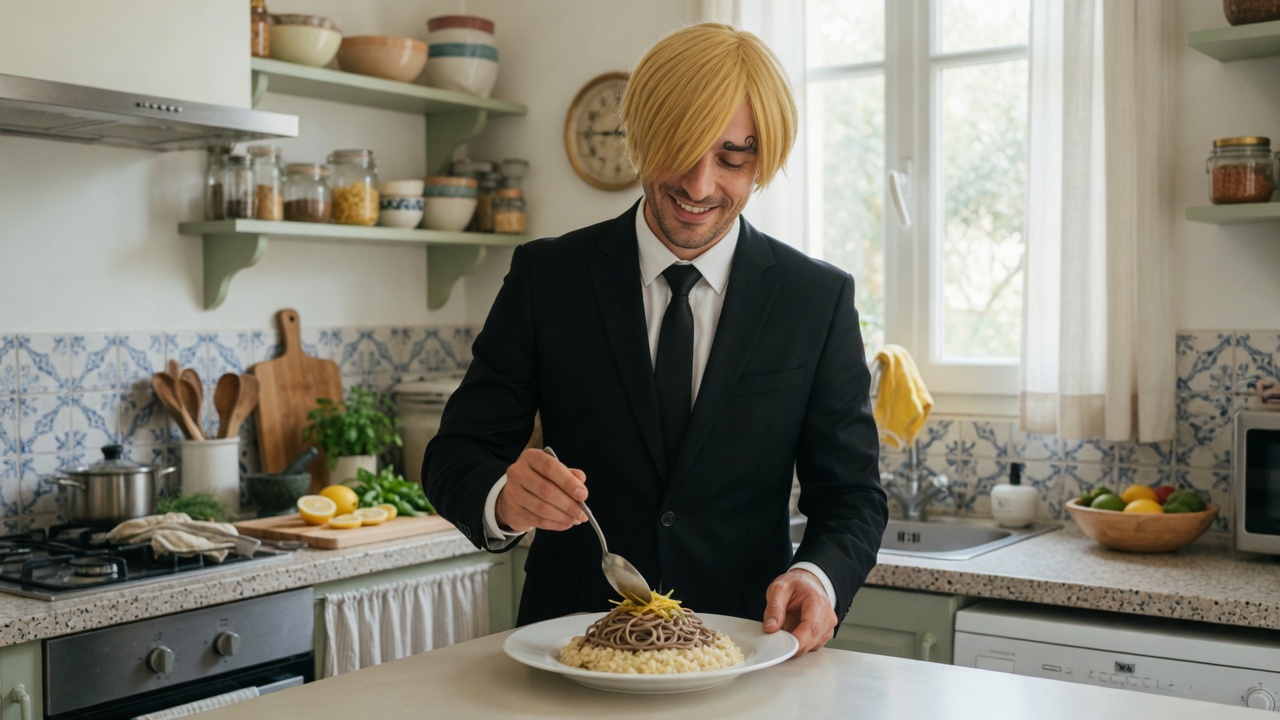Jules plating in the Sanji wig